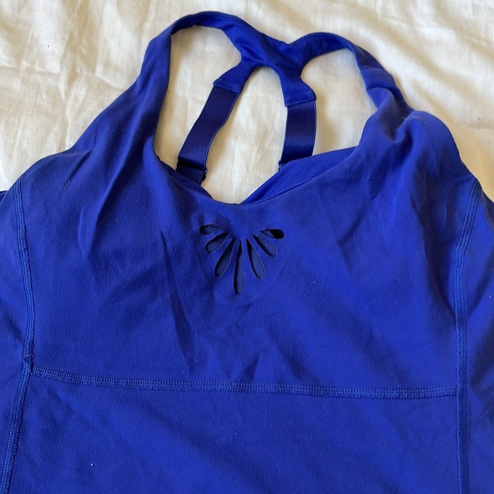 Lucy Tank  Royal Blue Workout 
Built In Bra Running atop Size Large - Picture 2 of 5